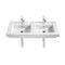Prisma Ceramic Wall Hung 1200mm Double Basin - 2 Tap Hole