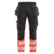 Blaklader 1130 Hi-Vis Stretch Kneepad Trousers Black/Red