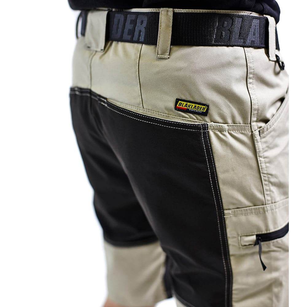 Blaklader 1449 Service Industry Work Cargo Stretch Shorts Stone/Black 33" Waist