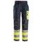 Snickers 6276 ProtecWork, Work Trousers Holster Pockets, High-Vis Class 1