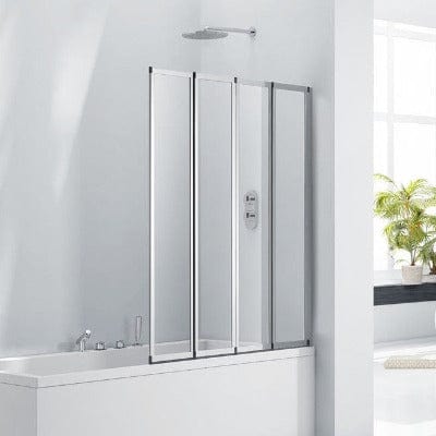 Aquaglass 3mm Bath Screen with 4 Folding Panels - 1400 x 850mm