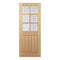 Oak Mexicano 6 Light Clear Bevelled Panel Un-Finished Internal Door - 1981mm x 838mm