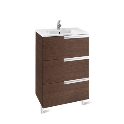 Victoria-N Unik 3 Drawer Vanity Unit With 600mm Basin - All Colours