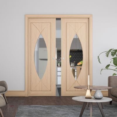 Amalfi Oak Prefinished Internal Glazed Door - All Sizes