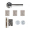 Arcadia Polished Chrome Bathroom Door Handle Kit