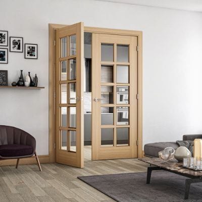 Bristol Oak Unfinished Bevelled Glaze Internal Door - All Sizes