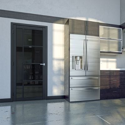 Brixton Black Prefinished Tinted Glazed Internal Door - All Sizes