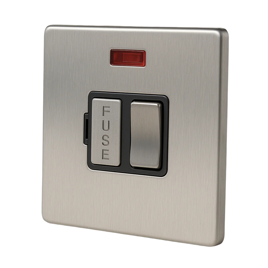 Caradok 13A Switched Spur c/w Neon Brushed Chrome