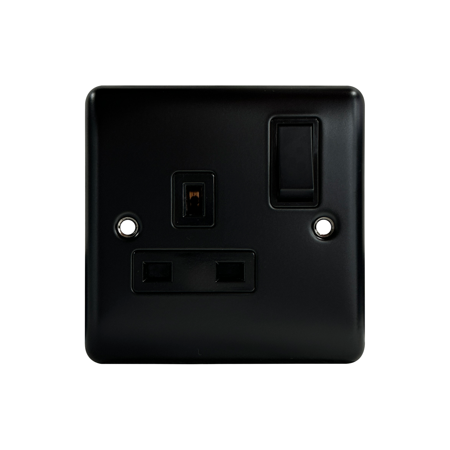 Caradok 1G 13A DP Switched Socket Matt Black
