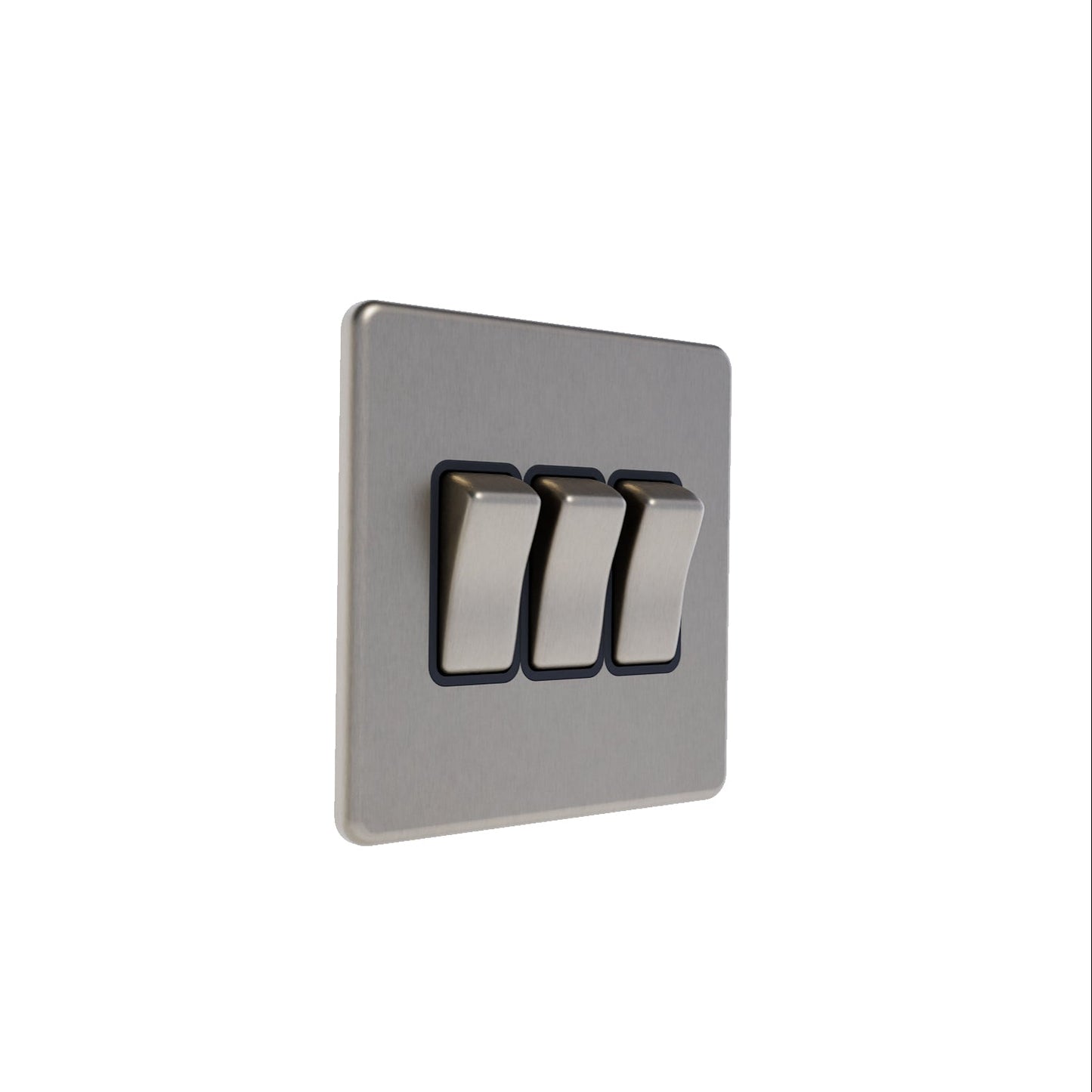 Caradok 3G 2Way 10A Switch Brushed Chrome Black