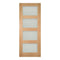 Coventry Oak Unfinished Frosted Glazed Internal Door - All Sizes