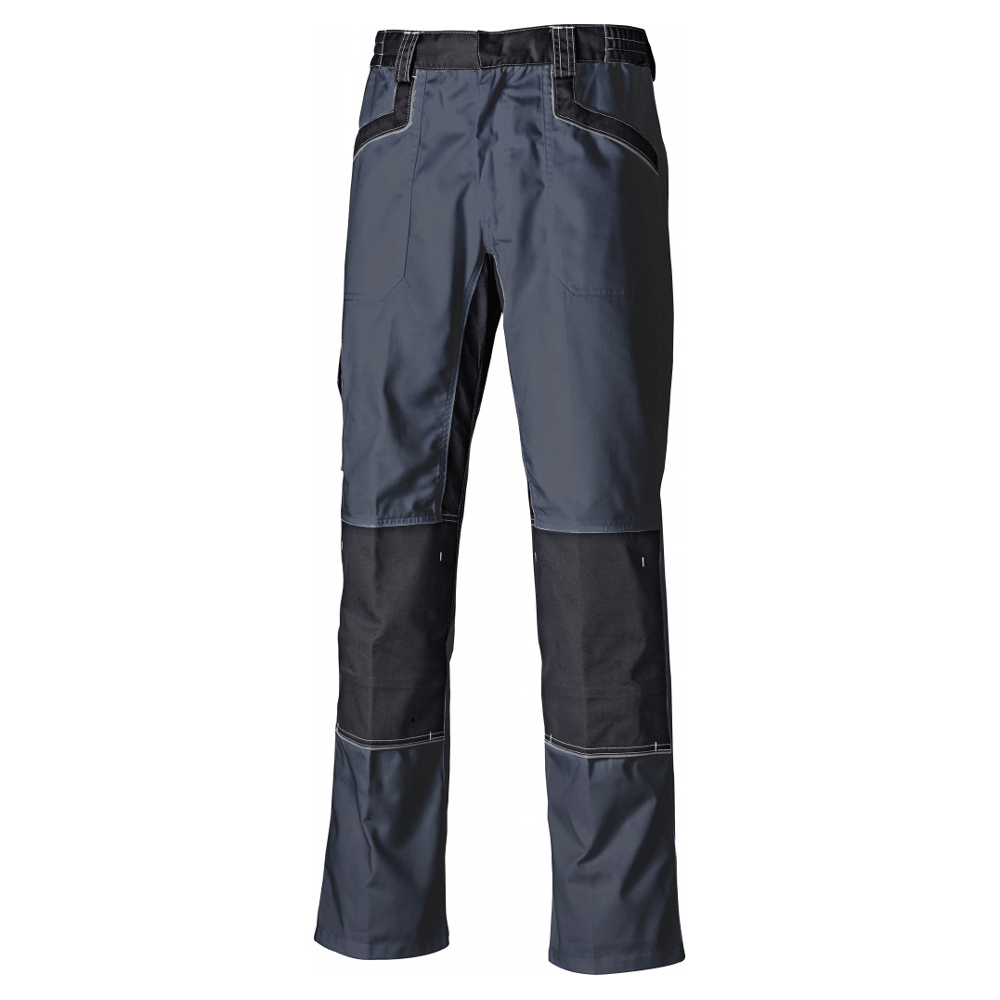 Dickies Industry 260 Elasticated Work Knee Pad Trouser Grey/Black, 36" Waist 32" Leg