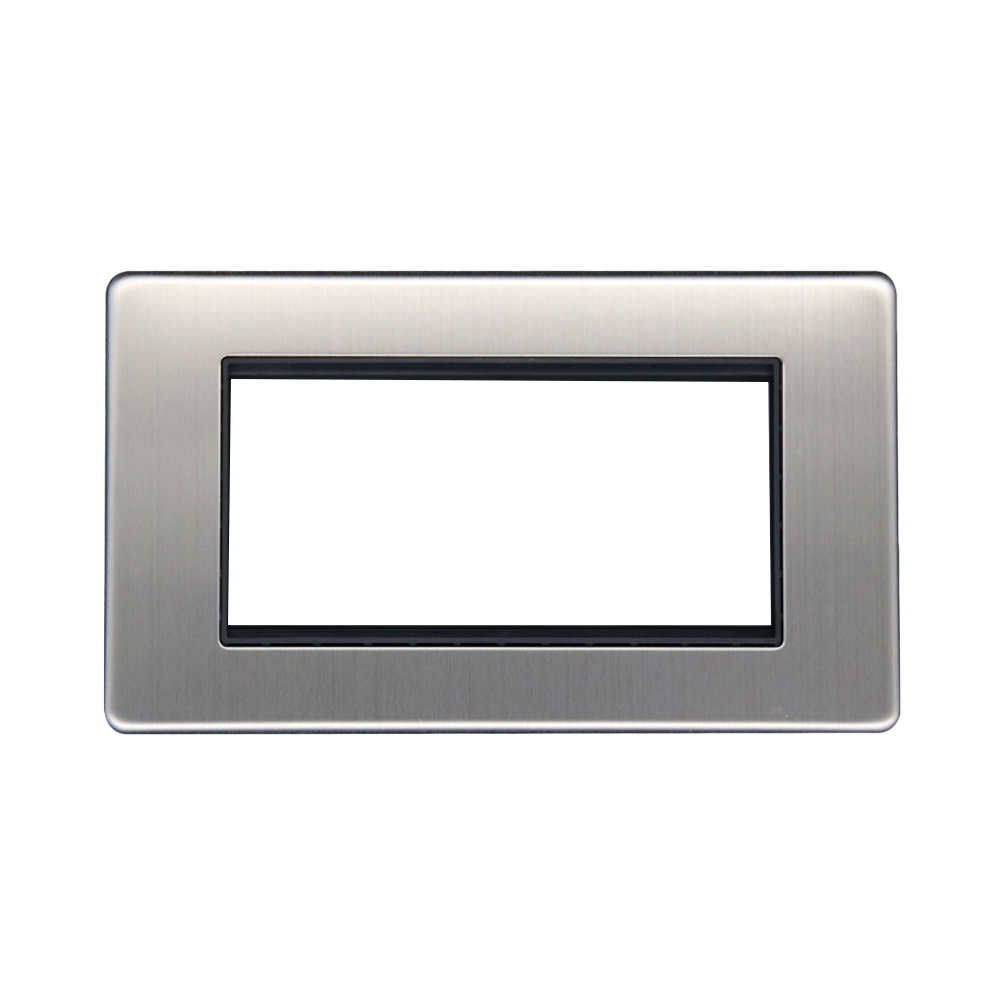 Caradok 2G 4 Module Data Plate Brushed Chrome