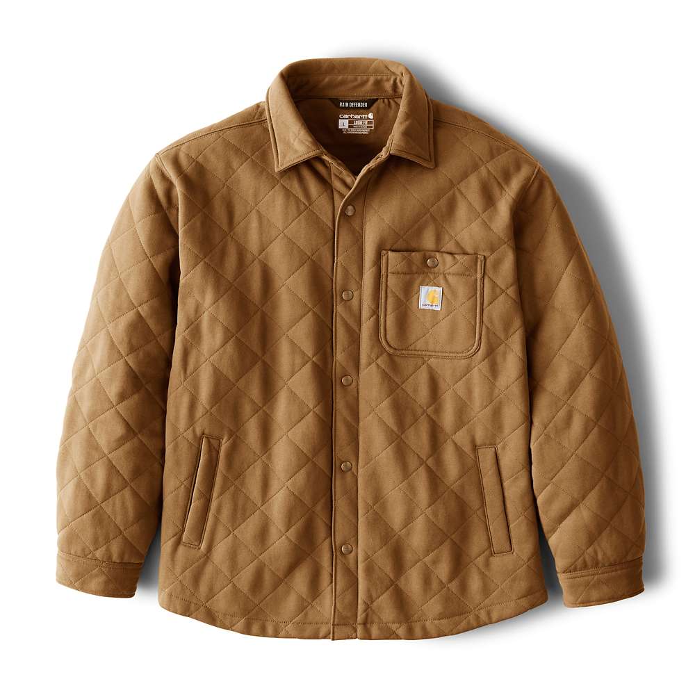 Carhartt 107270 Rain Defender Loose Fit Heavyweight Quilted Snap Front Shirt Jac