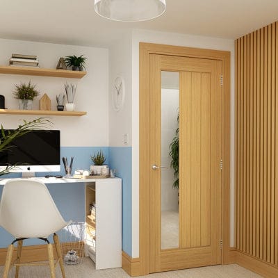 Ely Prefinished Oak 1SL Glazed Internal Fire Door FD30
