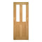 Eton Oak Unfinished Glazed Internal Door - All Sizes