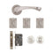 Fortuna Satin Finish Bathroom Door Handle Kit
