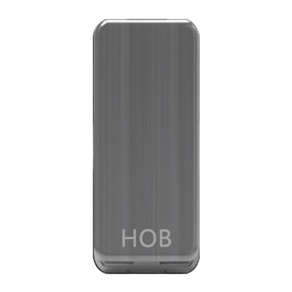 Caradok Switch Cover marked "HOB" Brushed Chrome