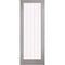 Moulded Textured Vertical Grey Pre-Finished 1 Glazed Clear With Frosted Lines Light Panel - 1981mm x 686mm