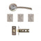Hera Satin Nickel Chrome Finish Door Handle Kit