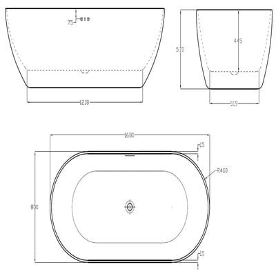 Summit Luxury Freestanding Double Ended Bath - All Sizes