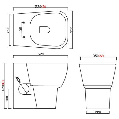 Cubix Back to Wall Toilet with Soft Close Seat