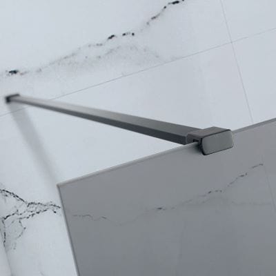 Mono Black Frosted Walk-in Front Panel Set - 1200 x 2000mm