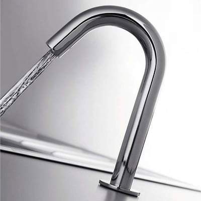 Commercial Tall Curved Deck Mounted Infra Red Tap