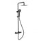 Round Exposed Thermostatic Shower Column with Fixed Head and Shower Kit