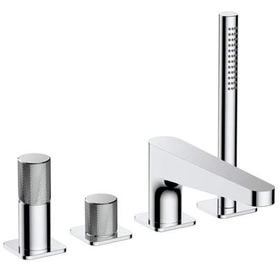 4 Hole Deck Mounted Bath Shower Mixer Tap - All Colours