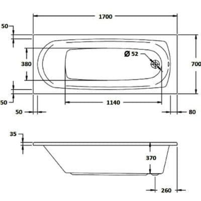 Caymen 6 Jet Whirlpool Bath