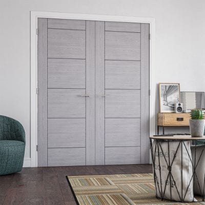 Montreal Ash Light Grey Internal Fire Door FD30 - All Sizes