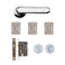 Parga Polished Chrome Bathroom Door Handle Kit
