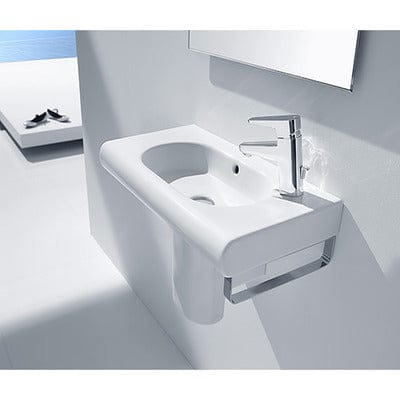 Meridian-N Compact 600mm Wall-Hung Basin 1 Tap Hole