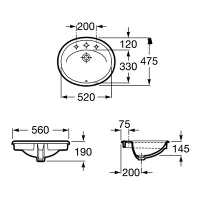 Java In Countertop Basin 1 Tap Hole