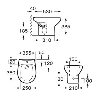 Laura White Back to Wall Bidet
