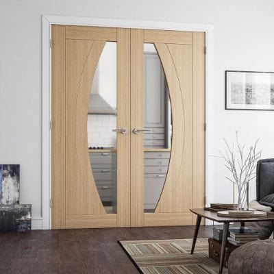 Ravello Oak Prefinished Glazed Internal Door - All Sizes