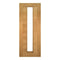 Seville Oak Prefinished 1 Glazed Light Panel Internal Fire Door - All Sizes