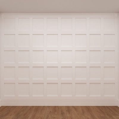 White Primed Shaker Wall Panelling Pack - 2400mm