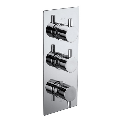 Pure Triple Concealed 2-Way Chrome Thermostatic Shower Valve
