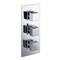 Cube Triple Concealed 2-Way Chrome Thermostatic Shower Valve