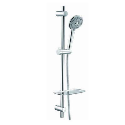 Athena Slide Rail Kit w/ Chrome Hose and 6 Jet Hand Shower