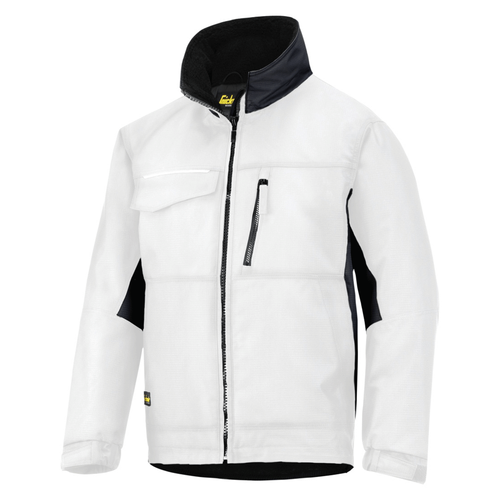 Snickers 1128 Craftsmen’s Winter Water Resistant Quilt Lined Rip-Stop Jacket White