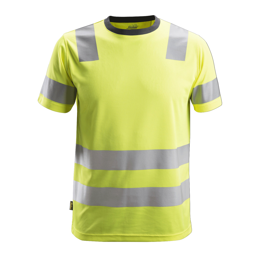 Snickers 2530 AllroundWork, Hi-Vis T-Shirt CL 2 Yellow Medium