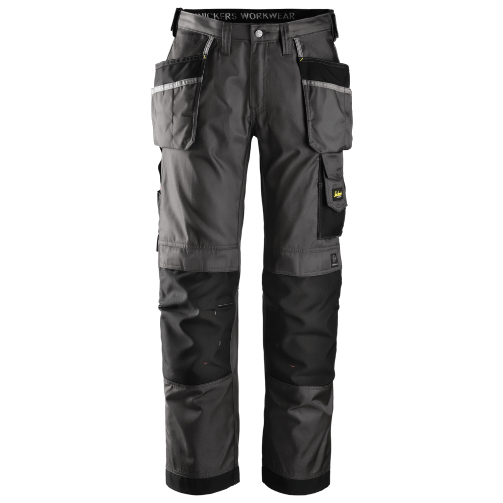 Snickers 3212 Craftsmen Holster Pocket Trousers, DuraTwill Muted Black/Black, 36" Waist 35" Leg-Snickers 152