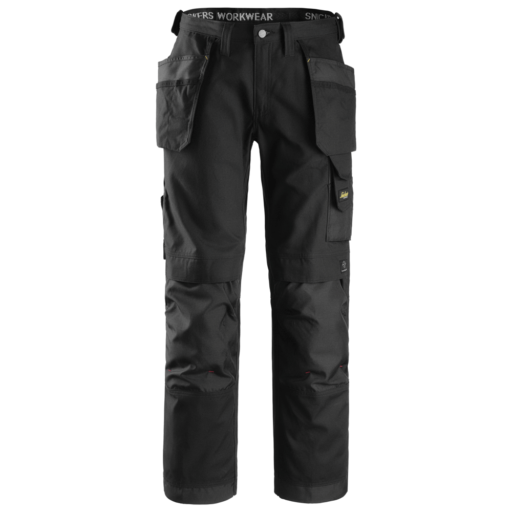 Snickers 3214 Craftsmen Holster Pocket Trousers, Canvas+ Black, Waist 38" Leg 35"-Snickers 154