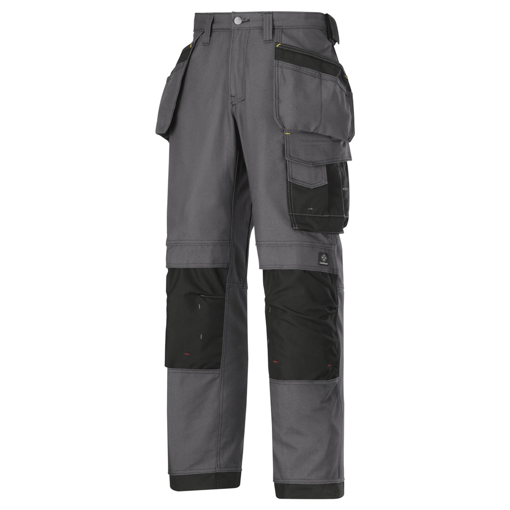 Snickers 3214 Craftsmen Holster Pocket Trousers, Canvas+ Steel Grey/Black, 31" Waist 32" Leg-Snickers 46