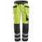 Snickers 3233 High-Vis Holster Pocket Trousers Yellow/Muted Black Waist 30" Leg 30"