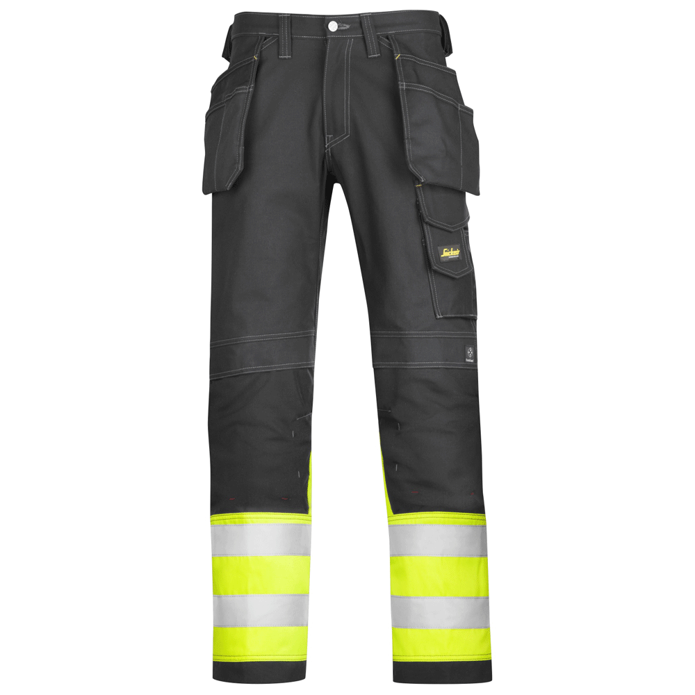 Snickers 3235 High-Vis Holster Pocket Cotton Trousers, Class 1