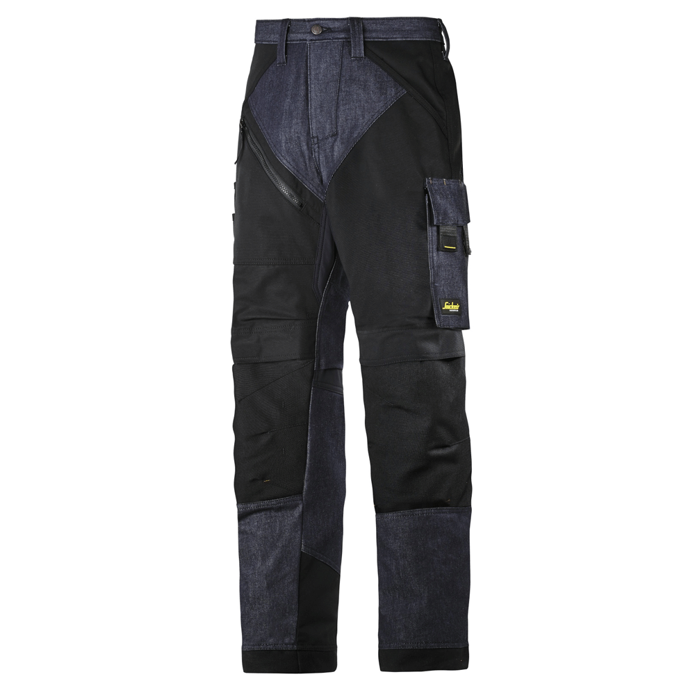 Snickers 6305 RuffWork Denim, Work Trousers Denim/Black 31" Waist - 28" Leg - Snickers Size 192